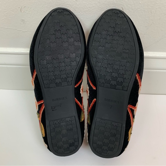 Birdies The Starling Embroidered Flat in Night Flora Velvet Size 7 - Picture 11 of 12